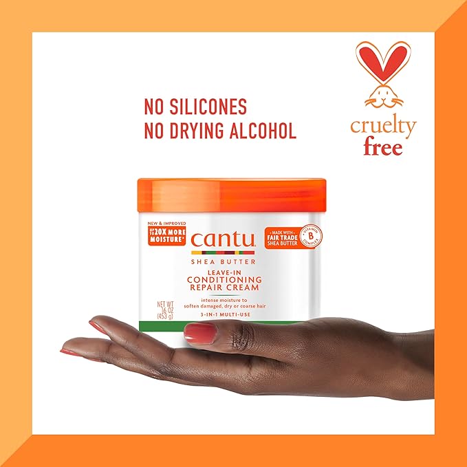 Cantu Leave-In Conditioning Repair Cream with Shea Butter, 16 oz (Pack of 2)