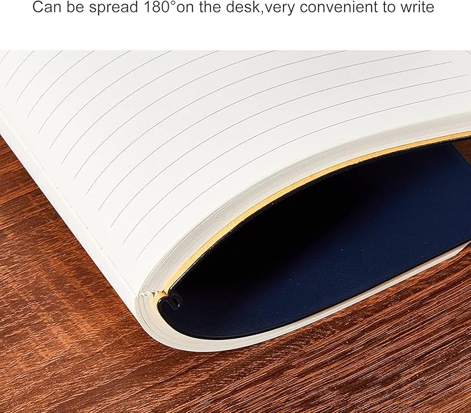 Lined Journal Notebook for Work College Ruled Note Book 5.79"x8.27" A5 PU Leather Daily Journaling 216 Pages for Women Men Writing Home School Supplies Business (A5 Lined 216pages, 2 Pack-Khaki/Darkpink)