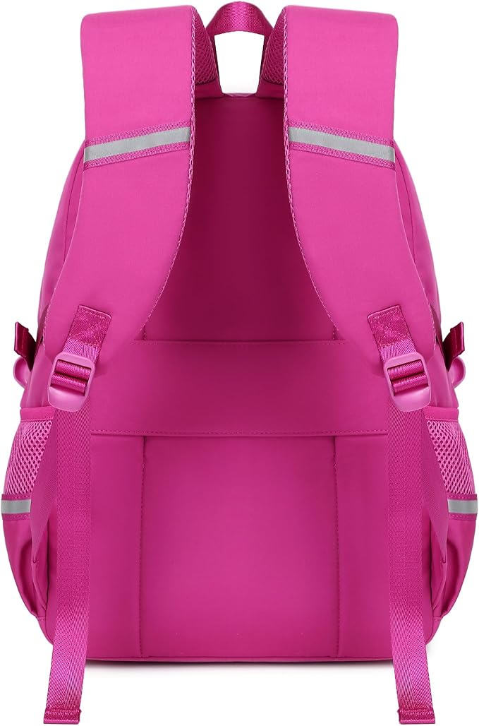 abshoo Big Student Laptop Backpack For College Women Middle High School Teen Girls Bookbag Travel Daypack (Hot Pink)