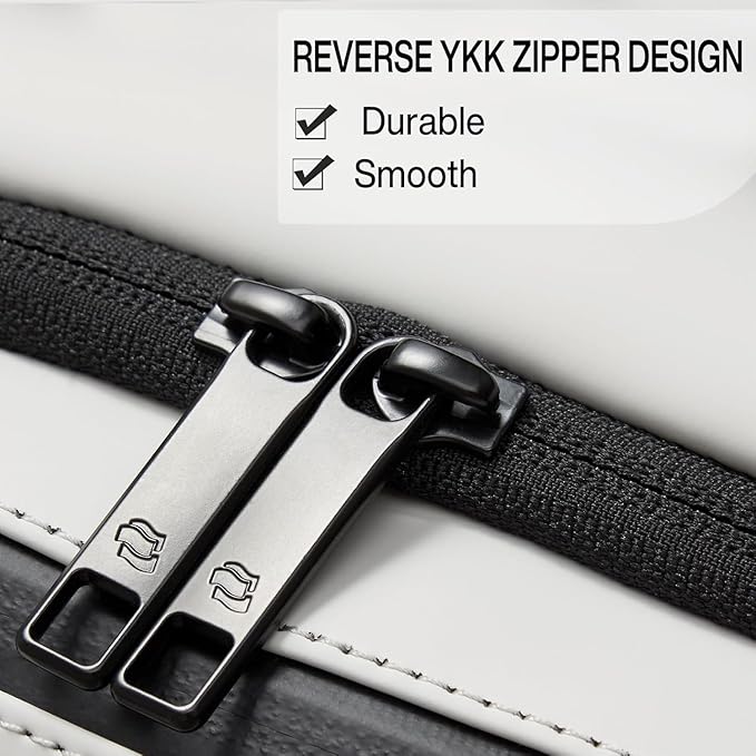 Hanke Carry on Backpack Toiletry Travel Laptop Backpack for Men & Women, Durable Rucksack Weekender Bag Daypack(Salt White)