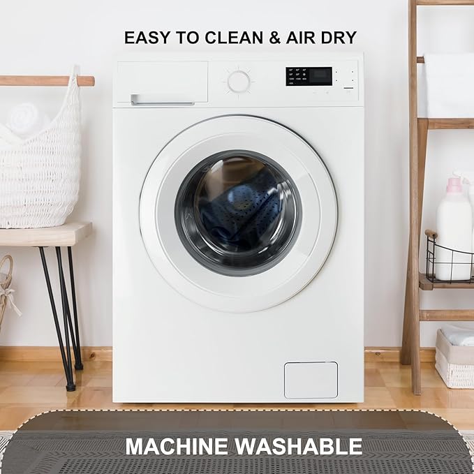 Bath Mat for Tub & Shower, Non Slip Soft Bathmat with Suction Cups & Drain Holes, Machine Washable Bathtub Floor Liner Mats for Bathroom, 35x16 Inch, Navy Blue