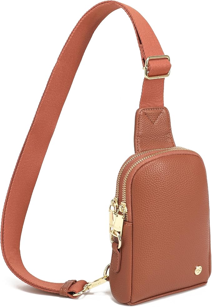 INICAT Travel Small Sling Bag Leather Crossbody Bags for Women Fanny Packs Cross Body Bag for Woman Cross Body Purses