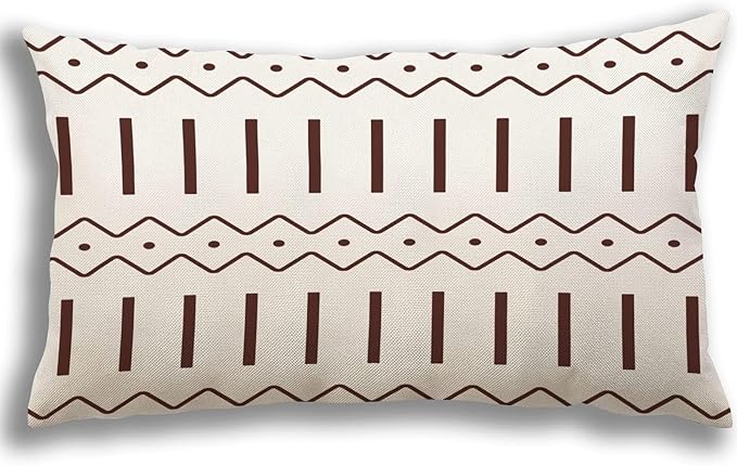 YCOLL Pillow Covers 12x20 Set of 4, Modern Sofa Throw Pillow Cover, Decorative Outdoor Linen Fabric Pillow Case for Couch Bed Car, Coffee