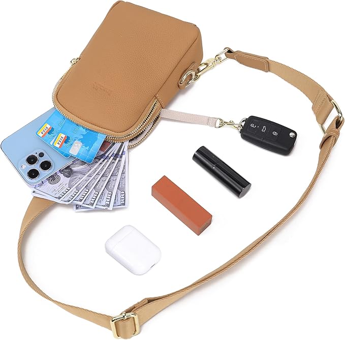 INICAT Travel Small Sling Bag Leather Crossbody Bags for Women Fanny Packs Cross Body Bag for Woman Cross Body Purses