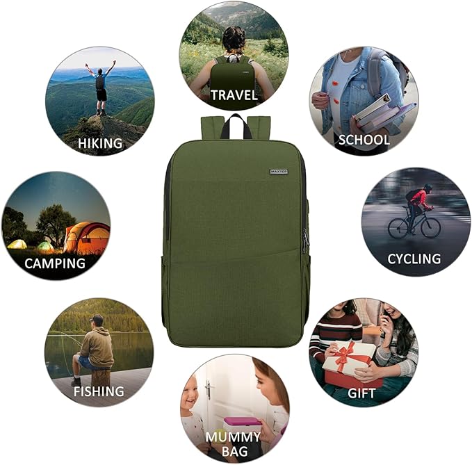 MAXTOP Deep Storage Laptop Backpack with USB Charging Port[Water Resistant] College School Computer Bookbag Fits 17 Inch Laptop