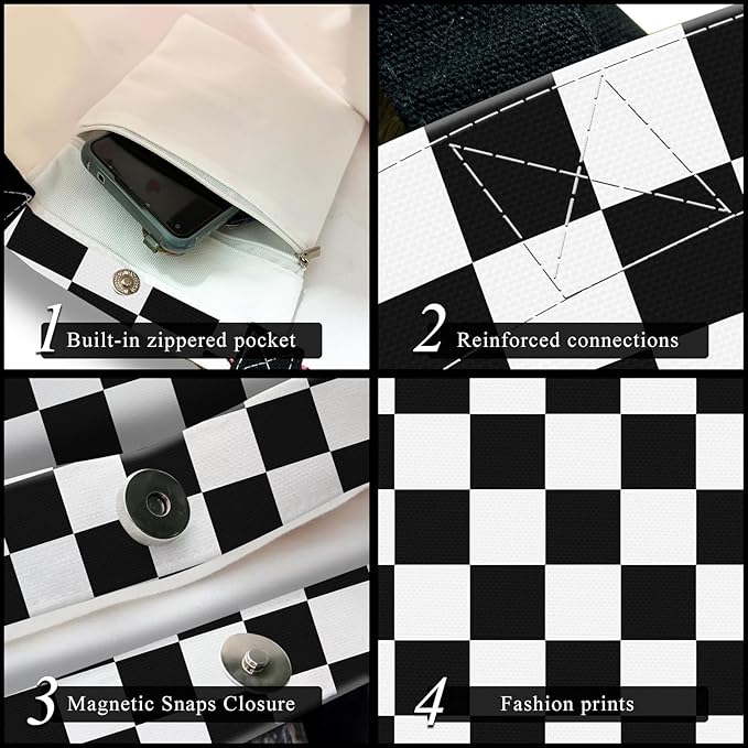 Canvas Tote Bag for Women，Cute Heavy-Duty Shoulder Bag with Zipper Pocket -Travel Tote for Grocery, Gym,Shopping