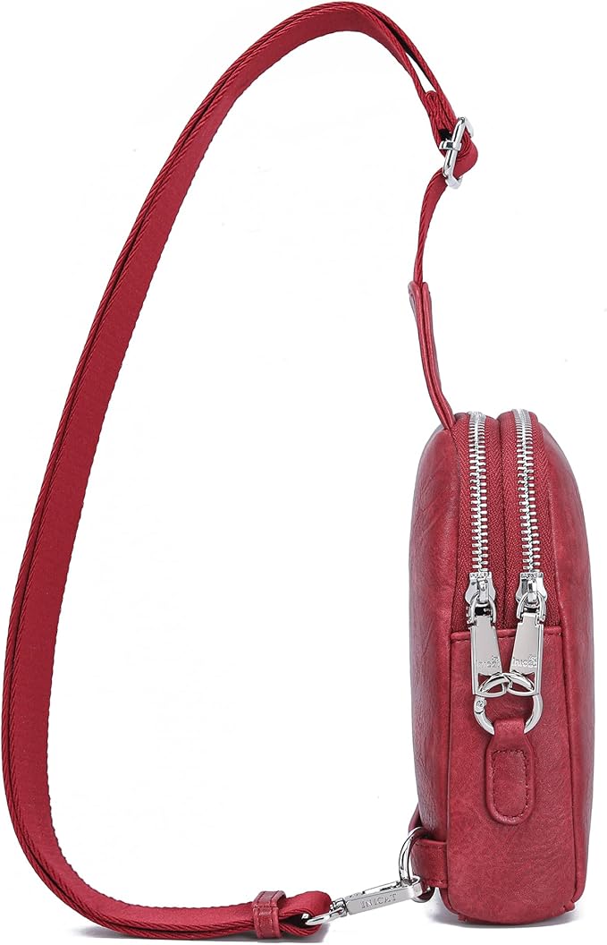 INICAT Travel Small Sling Bag Leather Crossbody Bags for Women Fanny Packs Cross Body Bag for Woman Cross Body Purses