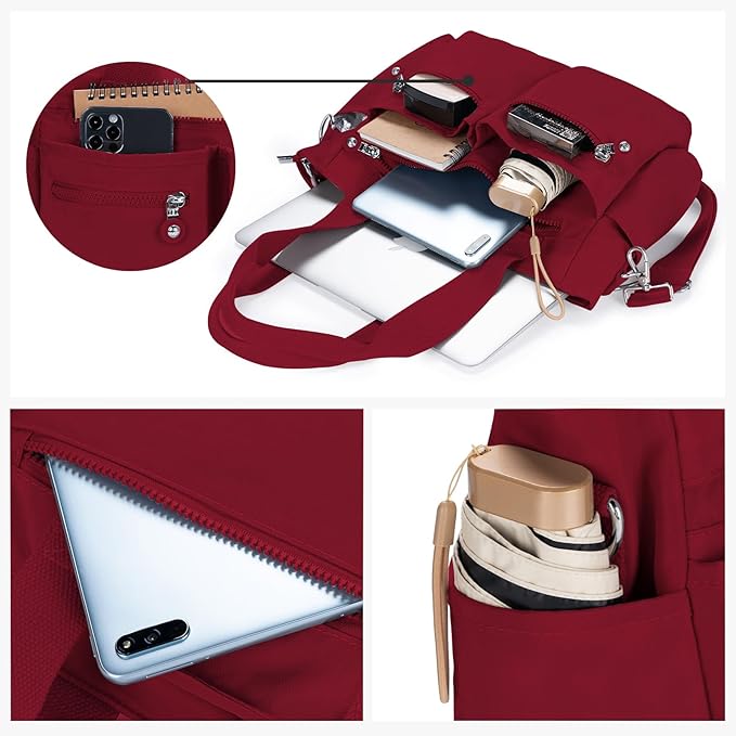 Tote Bag for Women Canvas Handbags for Woman Crossbody Bags with Multiple Pockets