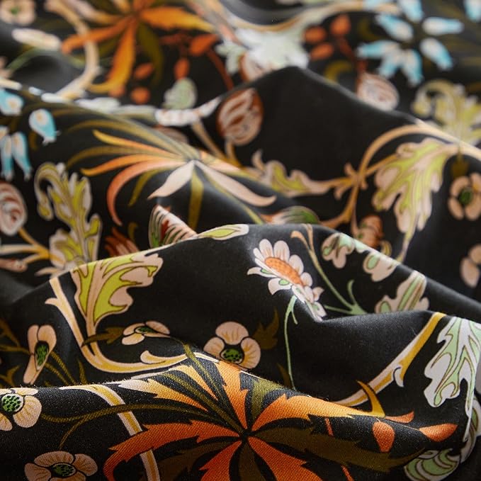 mixinni Vintage Floral Duvet Cover California King Size Farmhouse Boho Duvet Cover Set Cotton Percale Flowers Printed Bedding Set with 2 Pillowcases Perfect for Him and Her-California King Size