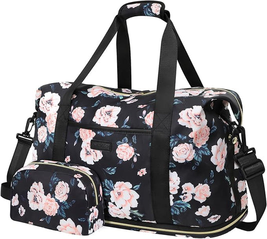 Expandable Travel Duffle Bags Weekender Overnight Bags for Women Men Hospital Bag for Women Labor Delivery with Toiletry Bag Waterproof