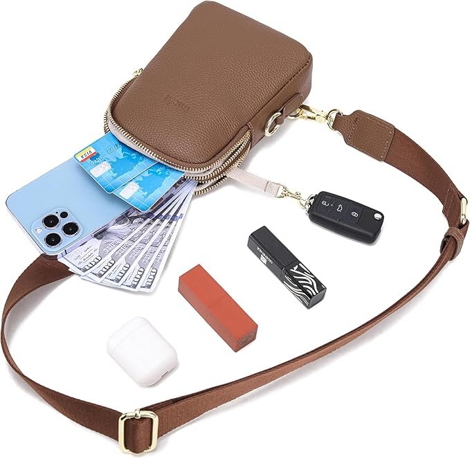 INICAT Travel Small Sling Bag Leather Crossbody Bags for Women Fanny Packs Cross Body Bag for Woman Cross Body Purses