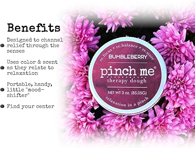 Pinch Me Therapy Dough - Holistic Aromatherapy Stress Relieving Putty - 10 Ounce Bumbleberry Scent