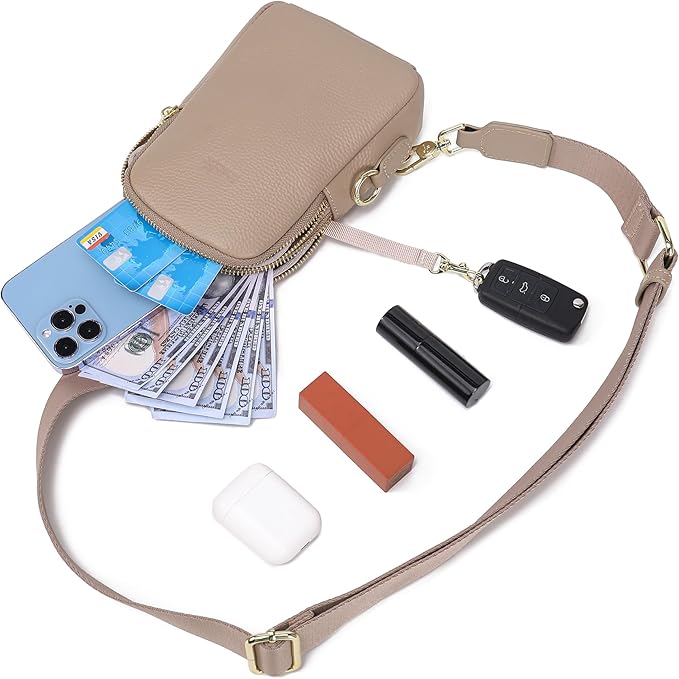 INICAT Travel Small Sling Bag Leather Crossbody Bags for Women Fanny Packs Cross Body Bag for Woman Cross Body Purses