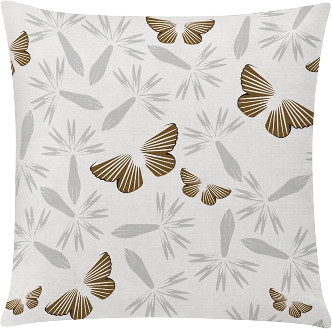 COMMINY Brown Grey Pillow Covers 20x20 Set of 6 Decorative Daisy Flower Throw Pillow Cover for Couch Modern Coffee Pillow Case for Patio Living Room Cushion Bed Farmhouse Home Decor