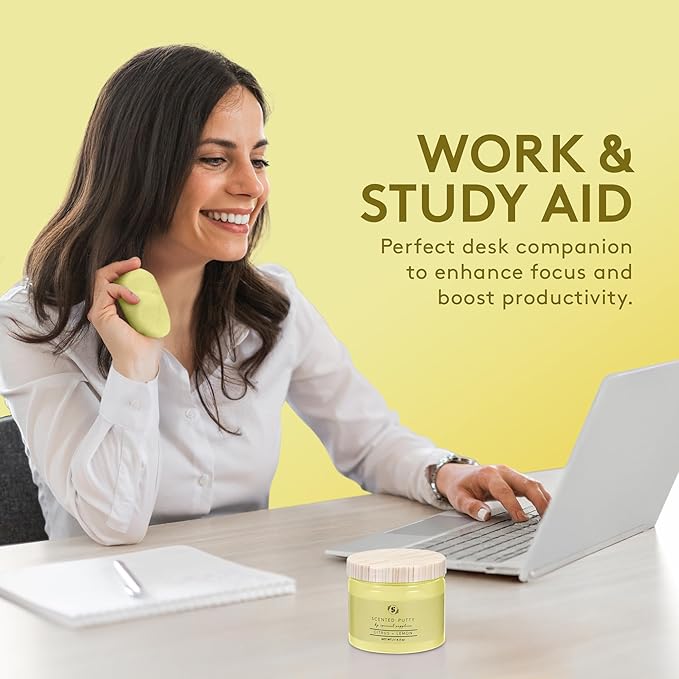 Special Supplies Scented Therapy Putty Dough - Infused with Pure Essential Oils for Aromatherapy and Meditation- Relaxation Gifts for Kids and Adults - Non-Stick (Citrus + Lemon (4.5 oz))