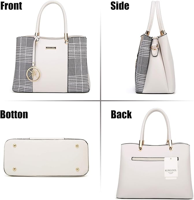 KURGOOL Women Purses and Handbags Top Handle Satchel Shoulder Bags Messenger Tote Bag for Ladie