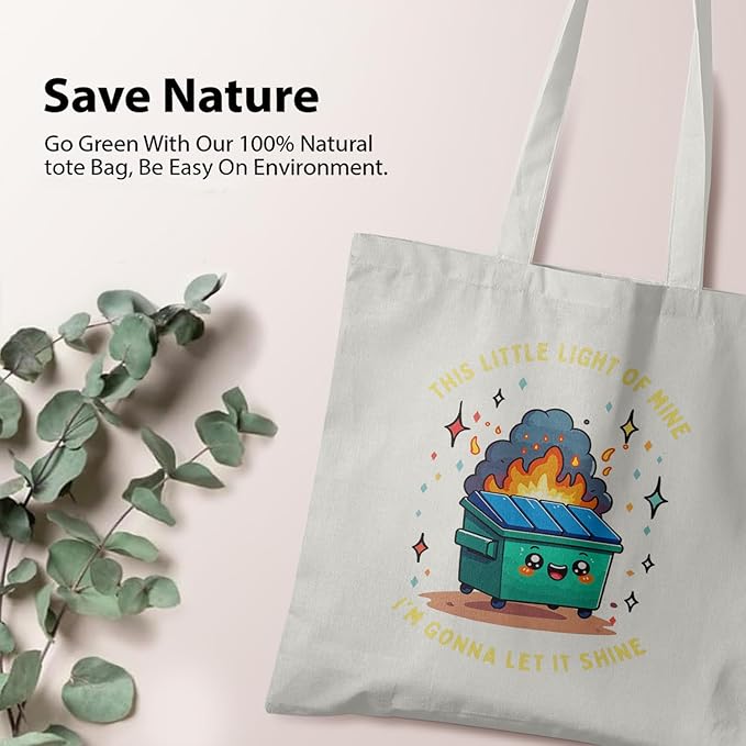 Dumpster Gifts Tote Bag, This Little Light of Mine Dumpster Canvas Tote Bag