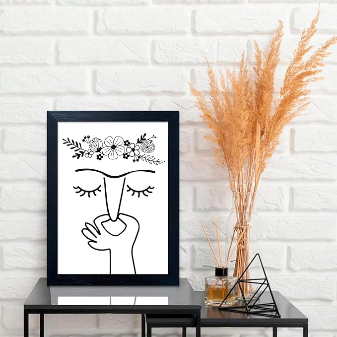 Bathroom Wall Art Funny Bathroom Wall Decor Humorous Guest Toilet Art Decor Modern Minimalistic Black and White Canvas Print Artwork