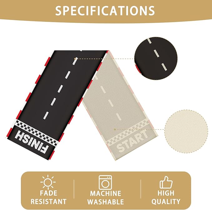 Race Track Table Runner Seasonal Spring Fall Kitchen Dining Linen Table Decoration for Indoor Outdoor Home Party Dinner 13x72 Inch