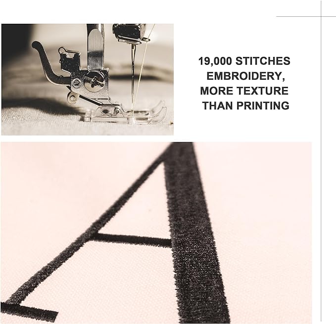 BeeGreen Embroidery Monogram Initial Tote Bag for Women Teacher Mom Friend Personalized Gift for Birthday Beach Work Wedding