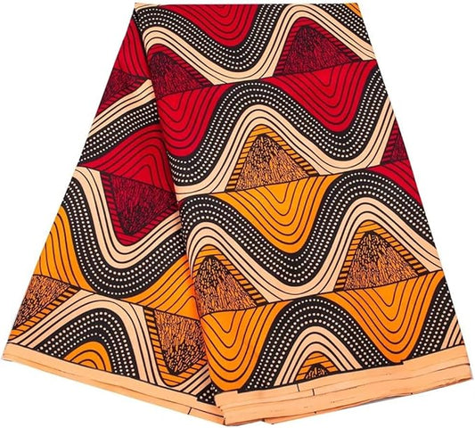 African Fabric 6 Yard Printed Wax Cloth African Ankara Fabric for Party Dress A67