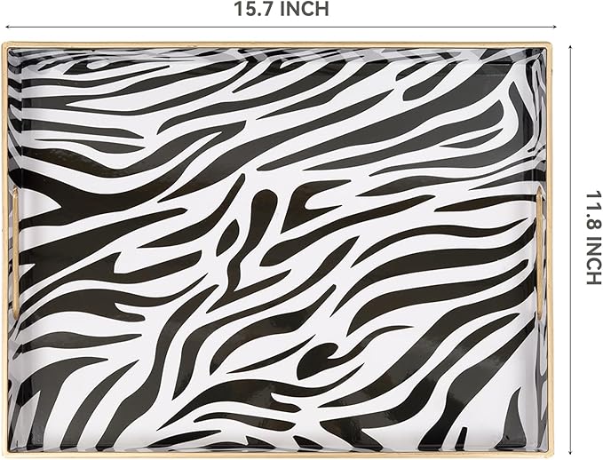 Coffee Table Tray, Serving Trays with Handles, Large Tray for Ottoman Coffee Table, Trays for Living Room Modern