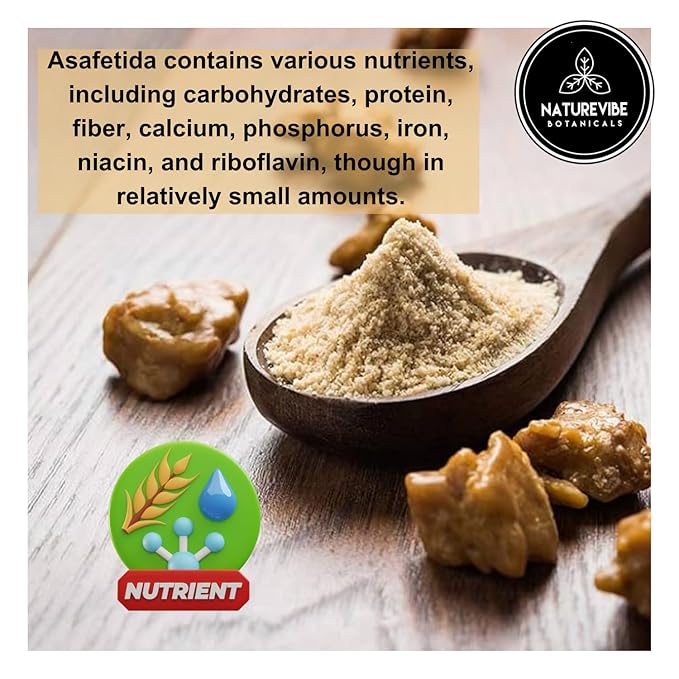 Naturevibe Botanicals Asafetida Powder 100gm (Hing, Asafoetida Ground) 3.53oz | Non-GMO and Gluten Free | Indian Seasoning | Adds Aroma and Flavor