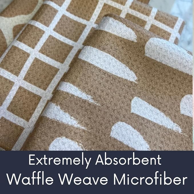 || 3 Pack Double Sided|| Not Your Ordinary Kitchen Towels || Dish Towel || Waffle Weave Microfiber || Highly Absorbent || Hanging Loop || Dish Cloths ||Designer Prints