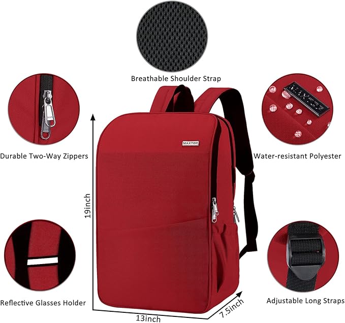 MAXTOP Deep Storage Laptop Backpack with USB Charging Port[Water Resistant] College School Computer Bookbag Fits 17 Inch Laptop