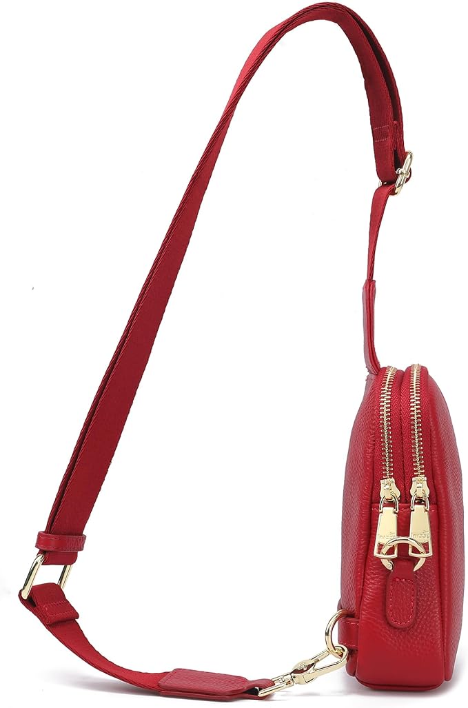 INICAT Travel Small Sling Bag Leather Crossbody Bags for Women Fanny Packs Cross Body Bag for Woman Cross Body Purses