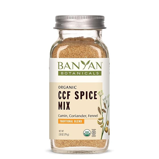 Banyan Botanicals CCF Spice Mix (Cumin, Coriander, Fennel)– Powder Blend of Organic Indian Spices for Cooking & Baking –Savory Spice Blend Inspired by CCF Tea 2.8 oz –Non-GMO Sustainably Sourced Vegan