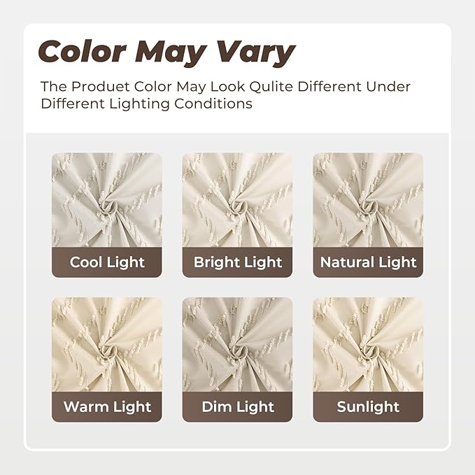 96inch Extra Long Beige Shower Curtain Modern Farmhouse Shower Curtain Bohemian Chic Tufted Chevron Textured Striped Minimalist Shower Curtains Woven Fabric Cute Beige Shower Curtains