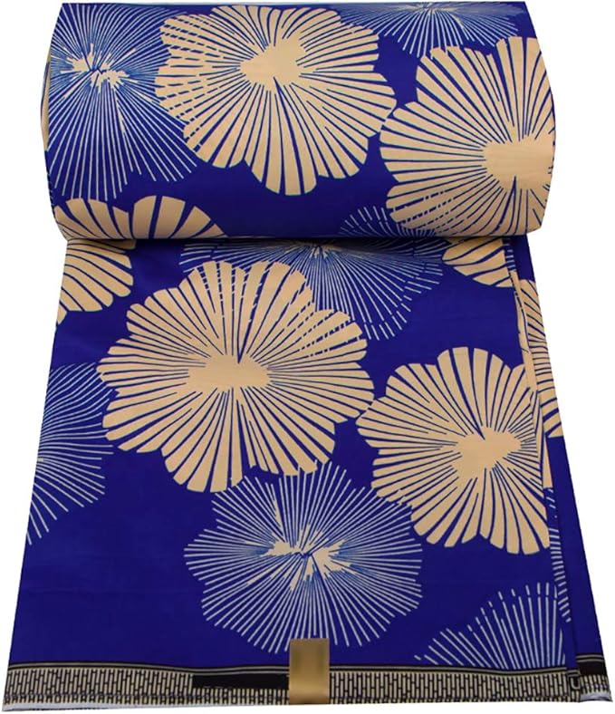 African Fabric Kente Cloth by The Yard 6 Yards/Pieces Polyester African American Ankara Print Wax Fabric A31