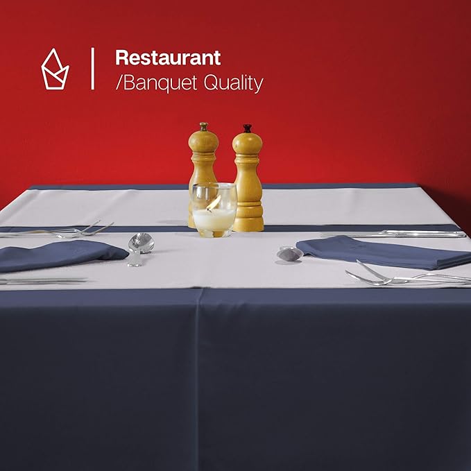 Gee Di Moda Rectangle Tablecloth - 60 x 102 Inch Chocolate Table Cloth for 6 Foot Rectangle Table - Heavy Duty Washable Fabric - for 6 Ft Buffet Table, Holiday Party, Dinner, Wedding & Baby Shower