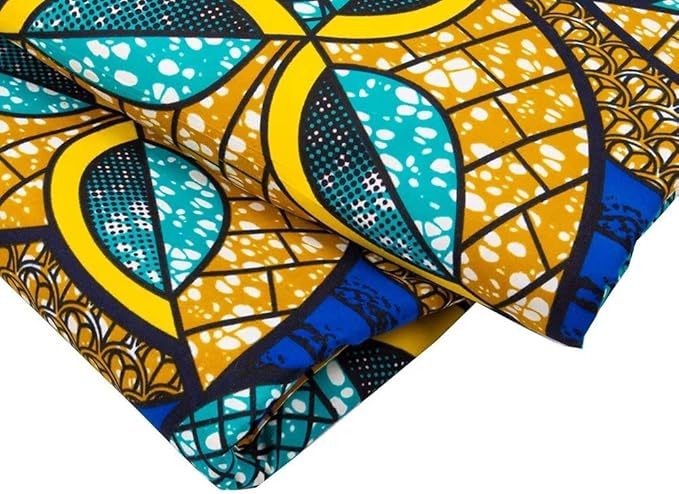African Fabric 6 Yard Printed Wax Cloth African Ankara Fabric for Party Dress A66