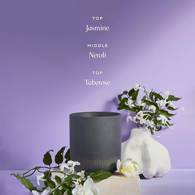 Luxury Aromatherapy Candle | Jasmine, Tuberose & Neroli Scented | 60 Hour Burn | Clean Coconut Soy Wax | Vegan, Gift-Ready Candle for Sleep & Home Spa Feel | Nidra