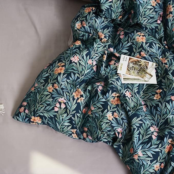 Cupocupa Duvet Cover Set;Duvet Cover Full Bedding Set Fluffy Boho Duvet Cover Set Paisley Floral Bedding Collection Duvet Cover with Pillowcases