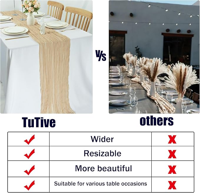 Cheesecloth Table Runner 13.3FT Long Boho Table Runner Rustic Gauze Wedding Dining Table Decorations for Wedding,Bridal Shower,Baby Shower,Bithday Party Table Decorations (Teal,35x160 Inch)