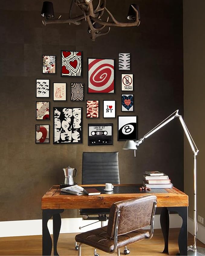 ASTRDECOR Downtown Girl Room Decor Set of 16 - Y2k Posters for Bedroom Decor, Downtown Girl Wall Art Prints Aesthetic Pictures, Vintage Coquette Wall Collage Kit Y2K Room Decor for Teen Girls, Retro Rockstar Posters【Unframed】