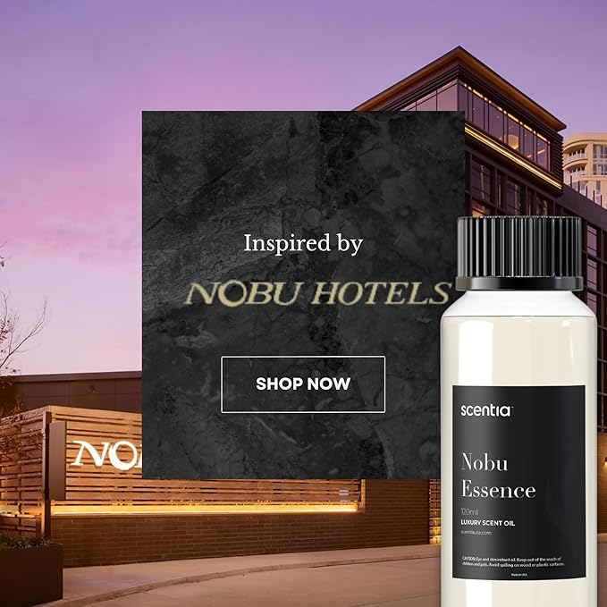 Hotel Diffuser Oil Inspired by The Nobu Hotel - 120 mL 4.06 fl oz - Essential Oil Blend Jasmine, Lilly, Sandalwood & Fresh Citrus for Aromatherapy Diffusers - Nobu Essence