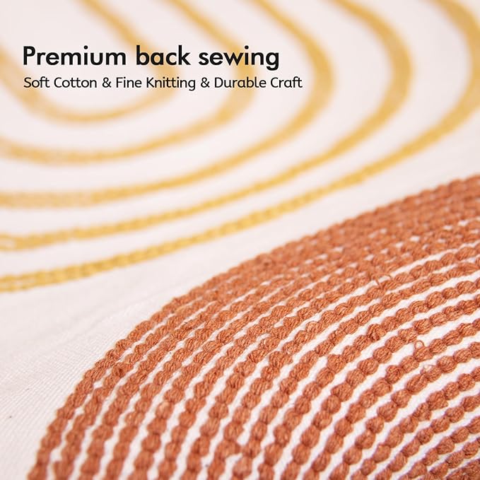 lifein 18x18 Pillow Covers-Throw Pillow Cover,Tufted Boho Jacquard Pillow Covers,Farmhouse Decorative Pillow Cover,Pillow Cases for Gift,Couch,Sofa,Bed,Chair,Living Room,Home Decor(18x18inch)