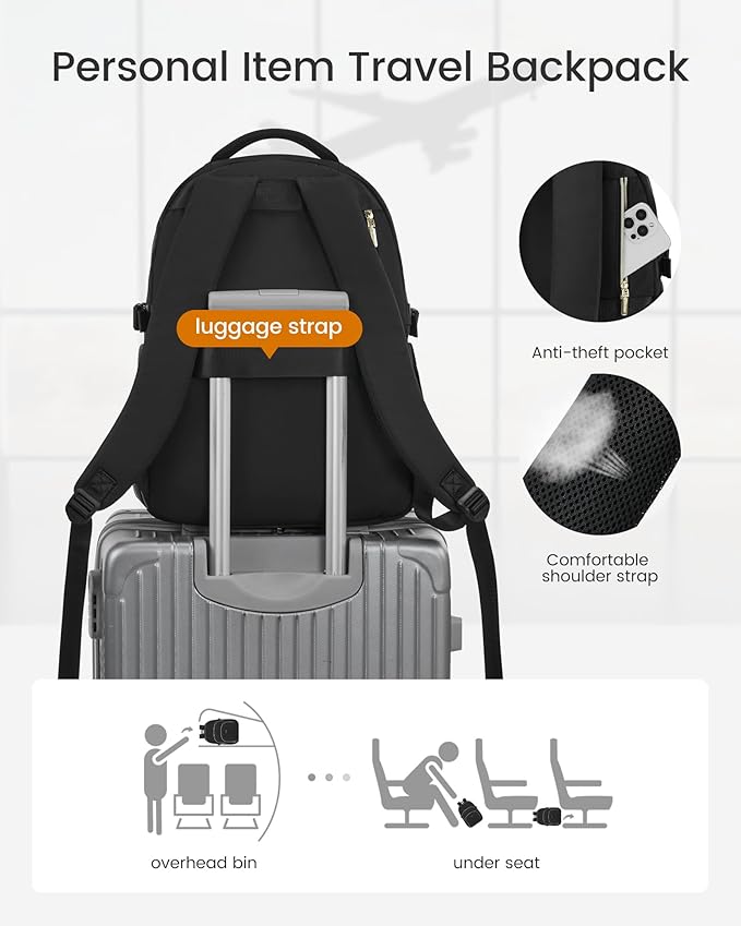 LOVEVOOK Laptop Backpack for Women, 17-Inch Work Backpack, Back to School Bookbag for College Student Teen Girls, Casual Personal Item Travel Bag Business Computer Daypack for Teacher Nurse, Gift