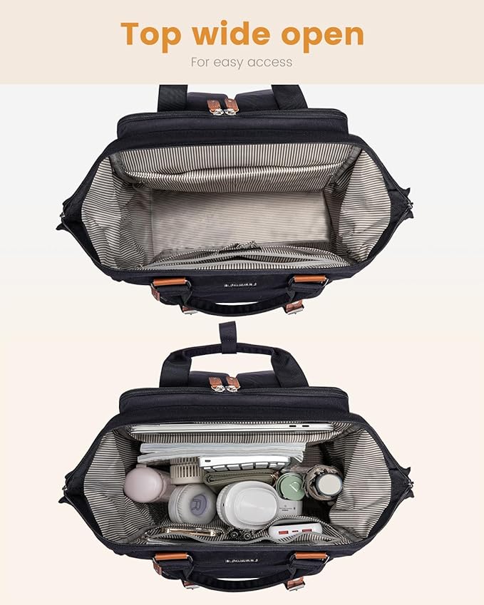 LOVEVOOK Laptop Backpack Women, Teacher Work Backpack with Laptop Compartment, Nurse Bags Computer Backpack Purse for Women Business Travel College Laptop Bag Daypack, 15.6 Inch, Upgraded