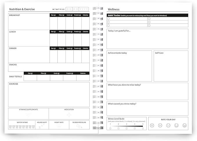 Better Health - Exercise, Nutrition & Wellness Journal - Stay healthy with our handy, simple tracking charts - A5 size with 104 undated pages - For A Happier, Healthier Life (Teal)