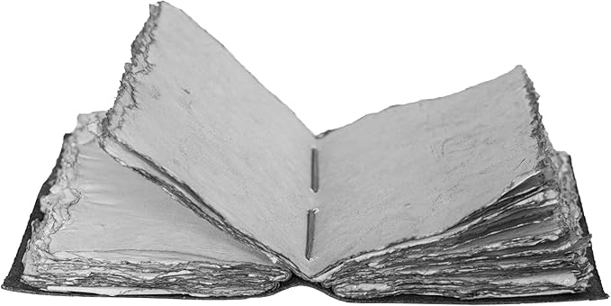 LEATHER VILLAGE Tree of Life Journal - 8"X6" (A5) inches - Rustic Black - 200 Antique Deckle Edge Handmade Paper – Book of Shadows - Vintage Leather Bound Journal for Women & Men