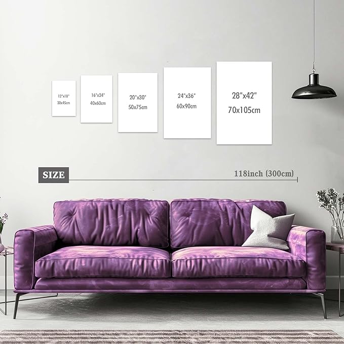 SWQYLB Black Music Wall Art Abstract Jazz Wall Decor African American Painting Canvas Musical Instruments Pictures Classroom Music Men Room Decor Framed (Orange, (16.00" x 24.00"))