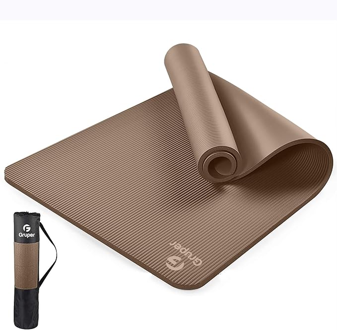 Yoga Mat Non Slip NBR Thick Yoga Mat, 72"L x 32"W x 0.6"TH (185cm x 80cm x 15mm), Anti-Tear Exercise Mat with Carrying Strap and Bag, Workout Mats for Yoga, Pilates and Floor Exercises