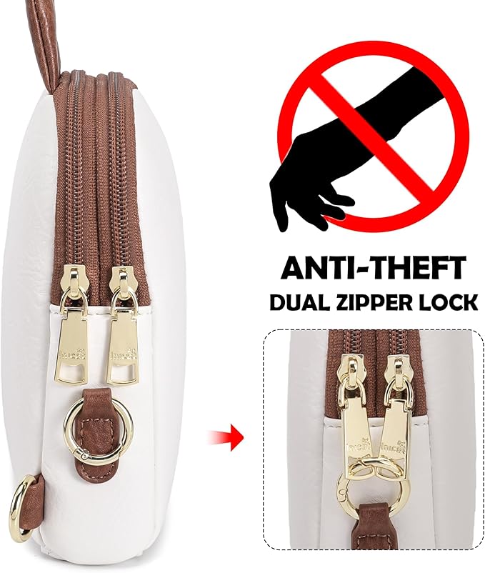 INICAT Travel Small Sling Bag Leather Crossbody Bags for Women Fanny Packs Cross Body Bag for Woman Cross Body Purses