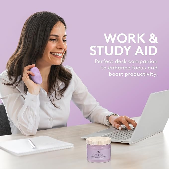 Special Supplies Scented Therapy Putty Dough - Infused with Pure Essential Oils for Aromatherapy and Meditation- Relaxation Gifts for Kids and Adults - Non-Stick (Lavender & Eucalyptus (4.5 oz))