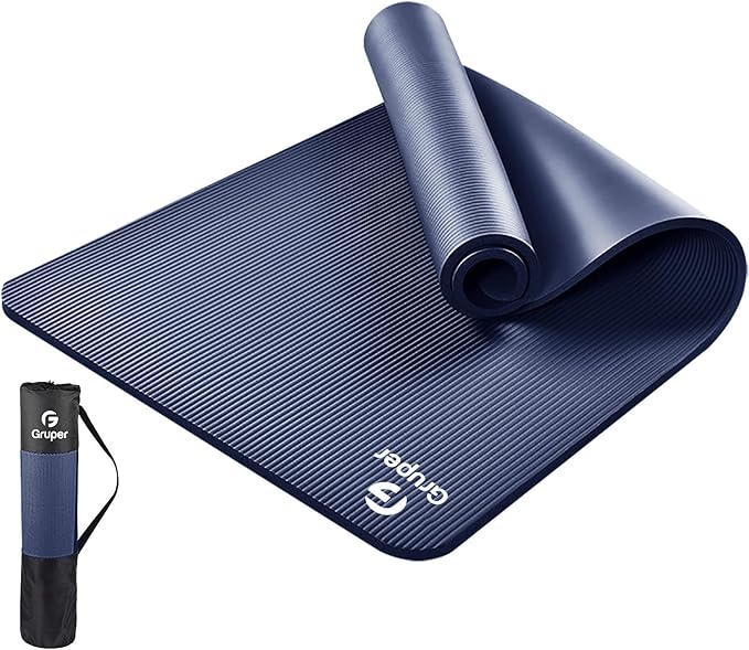Yoga Mat Non Slip NBR Thick Yoga Mat, 72"L x 32"W x 0.6"TH (185cm x 80cm x 15mm), Anti-Tear Exercise Mat with Carrying Strap and Bag, Workout Mats for Yoga, Pilates and Floor Exercises